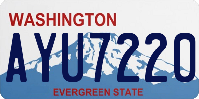 WA license plate AYU7220