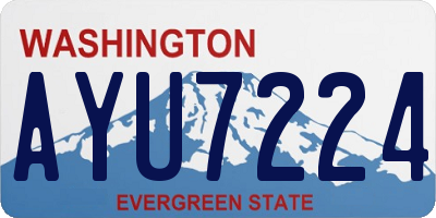 WA license plate AYU7224