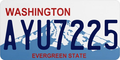 WA license plate AYU7225