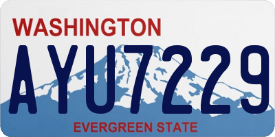 WA license plate AYU7229