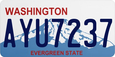 WA license plate AYU7237