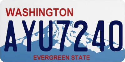 WA license plate AYU7240