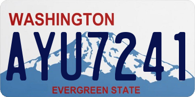 WA license plate AYU7241