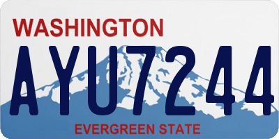 WA license plate AYU7244