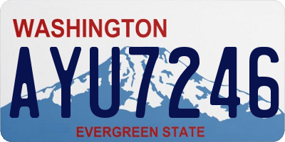 WA license plate AYU7246
