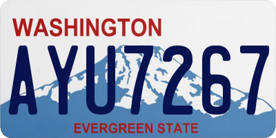 WA license plate AYU7267