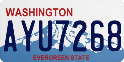 WA license plate AYU7268