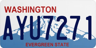 WA license plate AYU7271