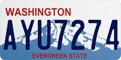 WA license plate AYU7274