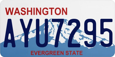 WA license plate AYU7295