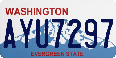 WA license plate AYU7297