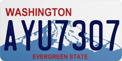WA license plate AYU7307