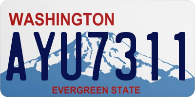 WA license plate AYU7311