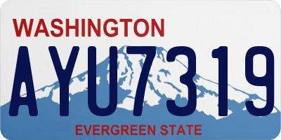 WA license plate AYU7319
