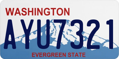 WA license plate AYU7321