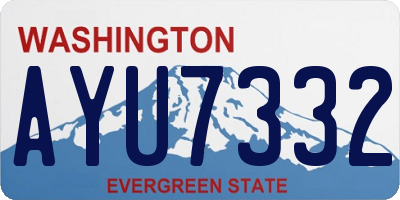 WA license plate AYU7332