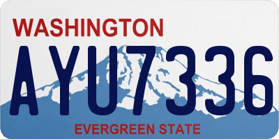 WA license plate AYU7336