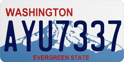 WA license plate AYU7337