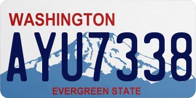 WA license plate AYU7338
