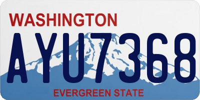 WA license plate AYU7368
