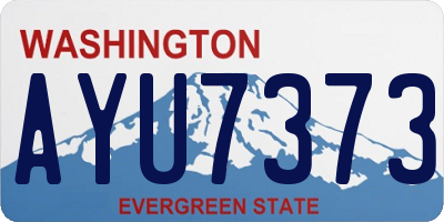 WA license plate AYU7373