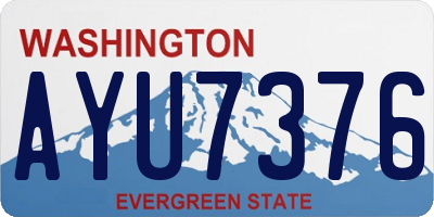 WA license plate AYU7376