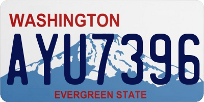 WA license plate AYU7396