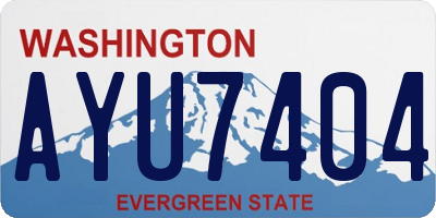 WA license plate AYU7404
