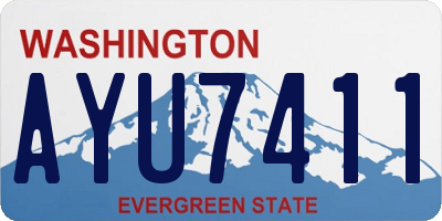 WA license plate AYU7411