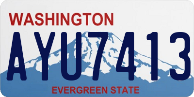 WA license plate AYU7413