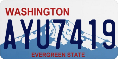 WA license plate AYU7419