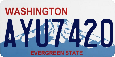 WA license plate AYU7420