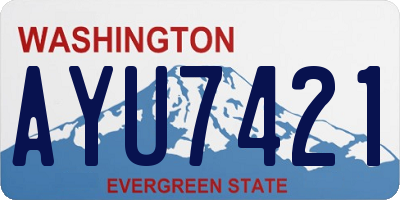WA license plate AYU7421