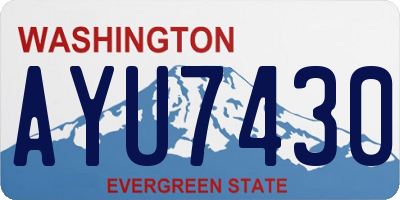 WA license plate AYU7430