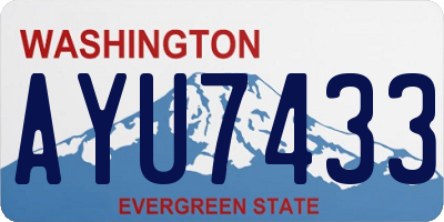 WA license plate AYU7433