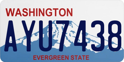 WA license plate AYU7438