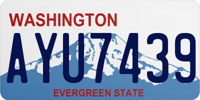 WA license plate AYU7439