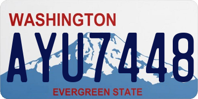 WA license plate AYU7448