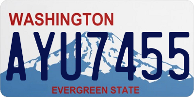 WA license plate AYU7455