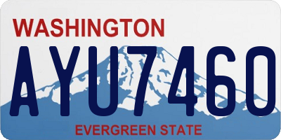 WA license plate AYU7460