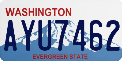 WA license plate AYU7462