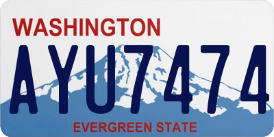 WA license plate AYU7474