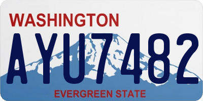 WA license plate AYU7482