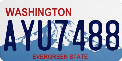 WA license plate AYU7488