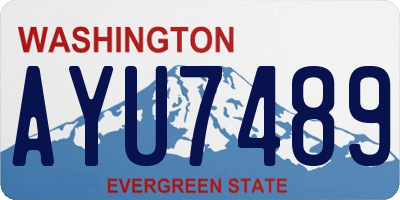 WA license plate AYU7489