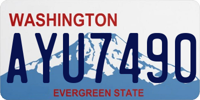 WA license plate AYU7490