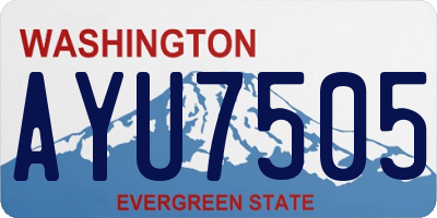 WA license plate AYU7505