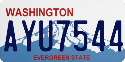 WA license plate AYU7544