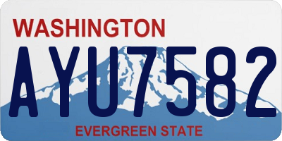 WA license plate AYU7582