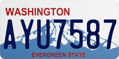 WA license plate AYU7587